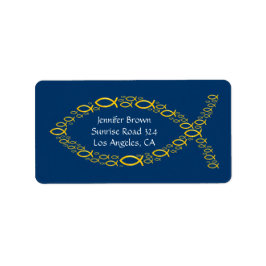 Christelijk visadreslabel etiket