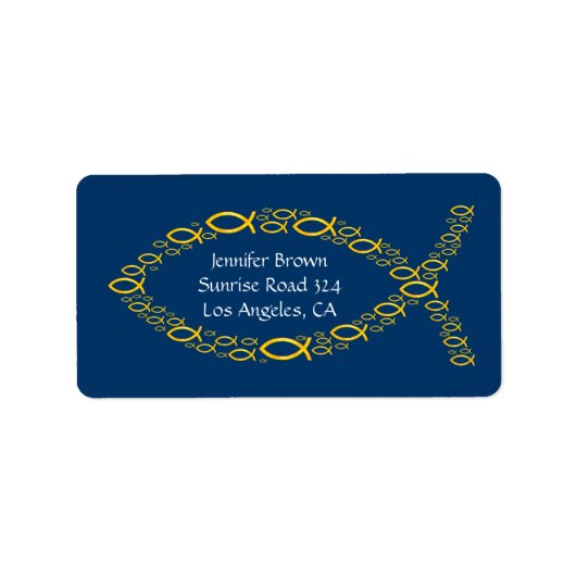 Christelijk visadreslabel etiket (Voorkant)