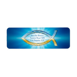 Christelijk visadreslabel etiket