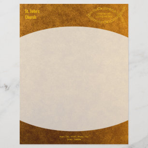 Christelijk vissymbool Gold Letterhead Custom Briefhoofd