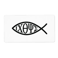 Christelijk vissymbool ICHTHYS of ICHTHUS