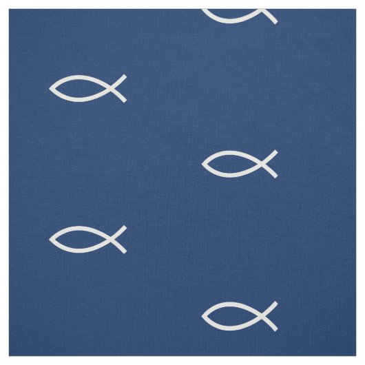 Christelijk vissymbool Ichthys Pattern Aangepast A Stof (Swatch)