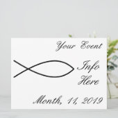 Christelijk vissymbool Ichthys Thunder_Cove (Staand voorkant)