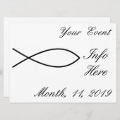 Christelijk vissymbool Ichthys Thunder_Cove (Voorkant / Achterkant)