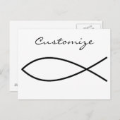 Christelijk vissymbool Ichthys Thunder_Cove Briefkaart (Voorkant / Achterkant)