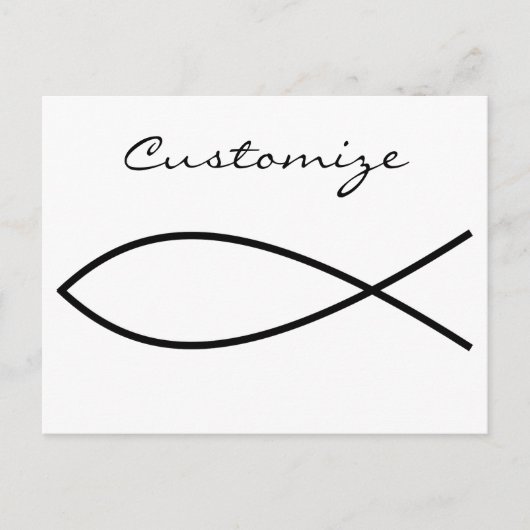 Christelijk vissymbool Ichthys Thunder_Cove Briefkaart (Voorkant)