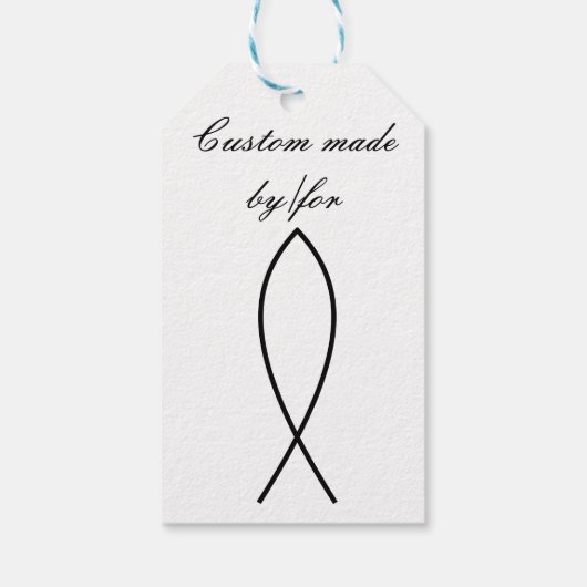 Christelijk vissymbool Ichthys Thunder_Cove Cadeaulabel (Achterkant)