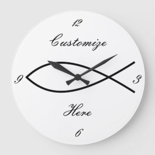 Christelijk vissymbool Ichthys Thunder_Cove Grote Klok