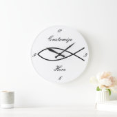 Christelijk vissymbool Ichthys Thunder_Cove Grote Klok (Huis)