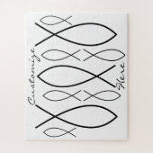 Christelijk vissymbool Ichthys Thunder_Cove Legpuzzel (Verticaal)