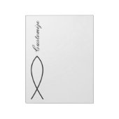 Christelijk vissymbool Ichthys Thunder_Cove Notitieblok (Gedraaid)