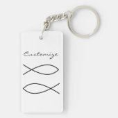 Christelijk vissymbool Ichthys Thunder_Cove Sleutelhanger (achterkant)
