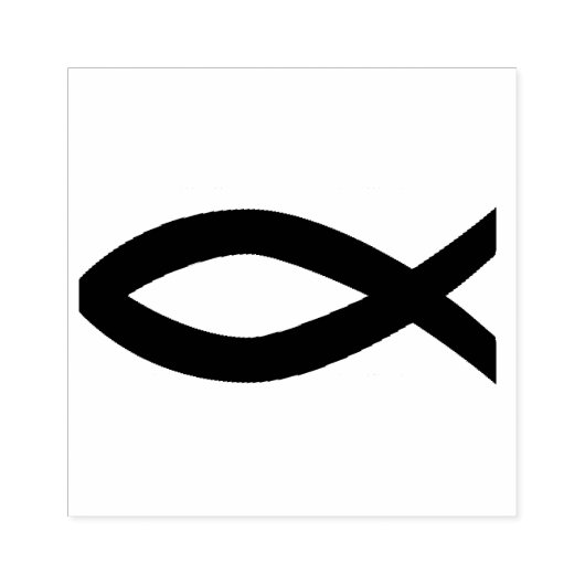 CHRISTELIJK VISSYMBOOL RUBBER STEMPEL (Afrduk)