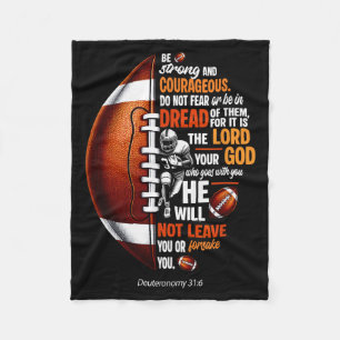 Christelijk Voetbal Deuteronomium 31 6 Bijbel Chri Fleece Deken