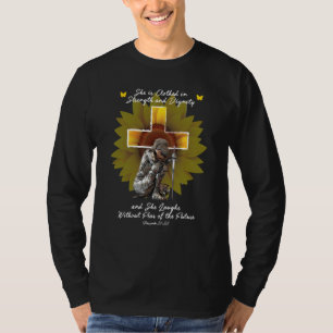 Christelijk voor vrouwelijke kruisbijbelse zonnebl t-shirt