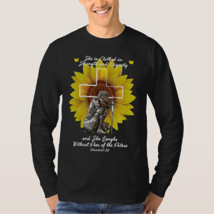 Christelijk Voor Vrouwen Kruis Bijbelvers Zonnebl T-shirt