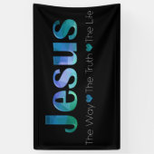 Christelijk vrouwelijk geloof Bijbel Verse Way Tru Spandoek (Verticaal)