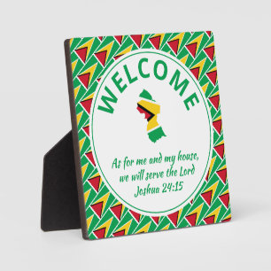 CHRISTELIJK Welkom van de vlag GUYANA Fotoplaat