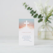 Christelijk Wit Kruis Visitekaartje (Staand voorkant)