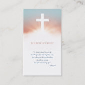 Christelijk Wit Kruis Visitekaartje (Voorkant)