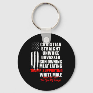 Christelijk wit recht ongewekt  Amerika FL Sleutelhanger
