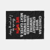 Christelijk Wit Recht Ongewekt Unvaxxed Pistool Ei Fleece Deken (Voorkant (Horizontaal))