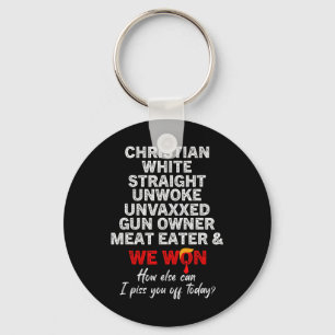 Christelijk Wit Recht Ongewekt Unvaxxed Pistool Ei Sleutelhanger