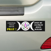 Christelijk wittestuurprogramma bumpersticker (Op auto)