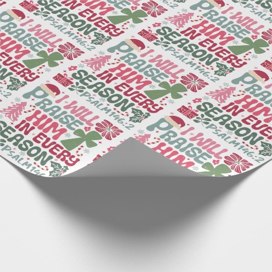 Christelijk zal ik hem elk kerstseizoen prijzen cadeaupapier (Hoek)