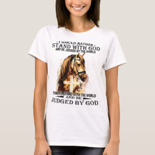 Christelijk zou ik liever met mijn God paard gaan T-shirt