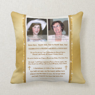 Christelijke 1 of 2 Foto Memorial Pillow, Scriptin Kussen