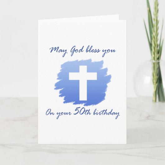 Christelijke 50e verjaardag Kaart (Voorkant)