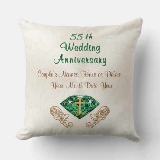 Christelijke 55th Wedding Jubileum Gift Ideas Kussen (Voorkant)
