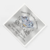 Christelijke 60e bruiloft Jubileum servetten (Hoek)