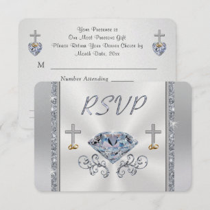Christelijke 60e Jubileum RSVP met menukeuze Kaart