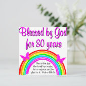 CHRISTELIJKE 80E BIRTHDAY KAART (Staand voorkant)