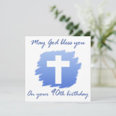 Christelijke 90e verjaardag cadeautjes kaart (Staand voorkant)
