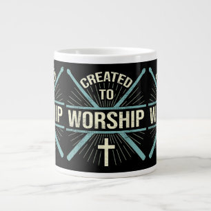 Christelijke aanbiddingsband gemaakt om drummer aa extra grote beker