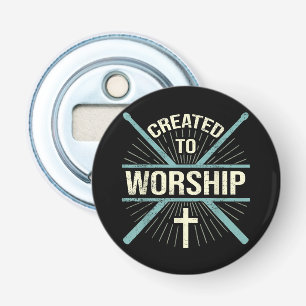 Christelijke aanbiddingsband opgericht om drummer button flesopener