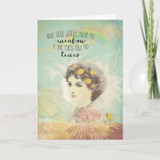 Christelijke aanmoediging, blijf erbij kaart