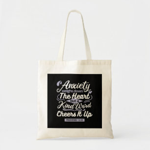 Christelijke Aanmoedigingscitaat – Angst & Vriende Tote Bag