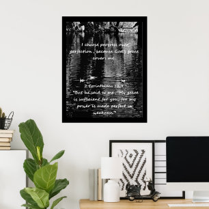 Christelijke affirmatie en bijbel poster