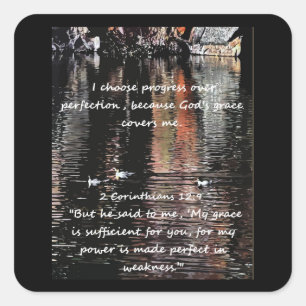 Christelijke affirmatie en bijbel vierkante sticker