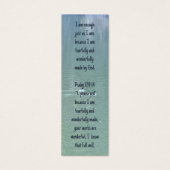 Christelijke affirmatie Quote & Scripture Bladwijz Mini Visitekaartjes (Voorkant)