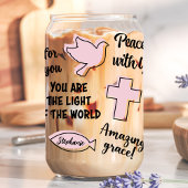 Christelijke Affirmaties Aangepaste Naam Blikvorm Glas