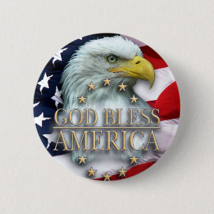 Christelijke AMERIKAANSE DESIGN Ronde Button 5,7 Cm