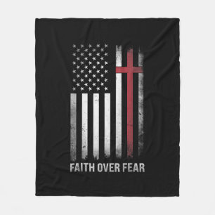 Christelijke Amerikaanse vlag Amerikaanse vlag Ame Fleece Deken