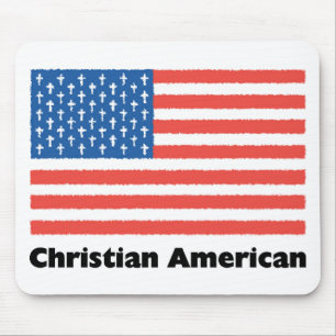 Christelijke Amerikaanse vlag Muismat