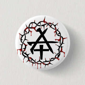 Christelijke anarchie ronde button 3,2 cm