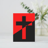 Christelijke anarchistische anarchistische vlag va briefkaart (Staand voorkant)